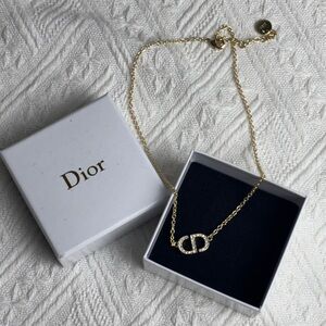 Dior Gold Crystal CD Necklace - Elegant Women's Jewelry